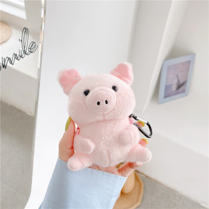 Plush Piglet Airpod Case Cover by Veasoon