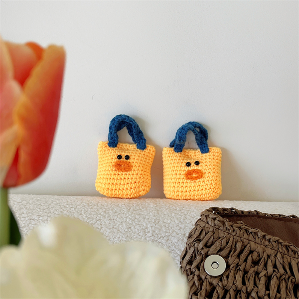 Crochet Duck Tote AirPods Case Cover by Veasoon