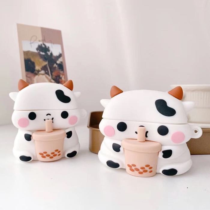 Bubbly Boba Cow Airpods Case (1&2&Pro) by Veasoon