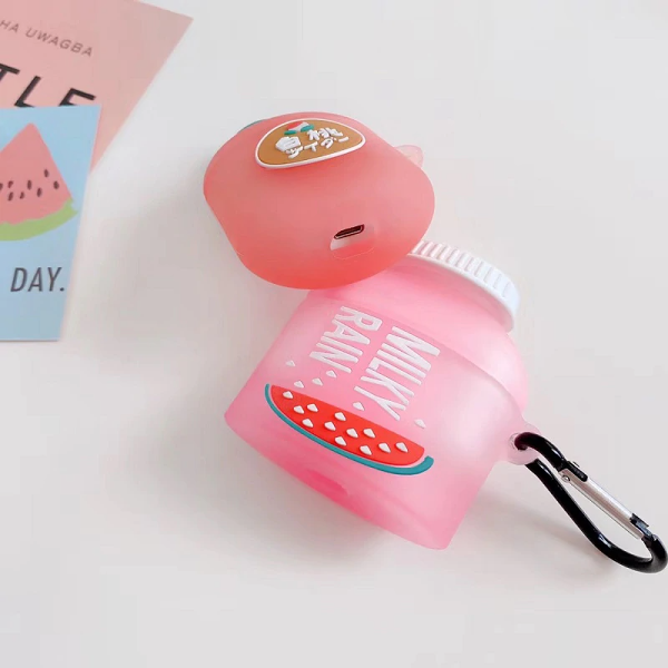 Pink Fruit Drink Airpod Case Cover (2 Designs) by Veasoon