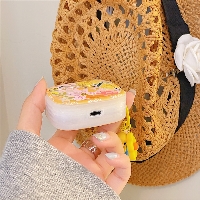 Yellow Flower Airpod Case Cover by Veasoon