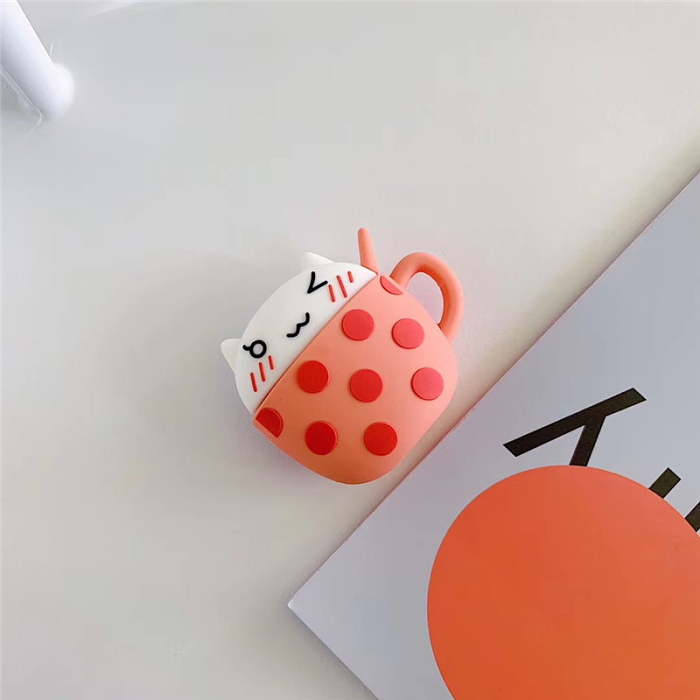 Teacup Cat Airpod Case Cover (2 Colours) by Veasoon
