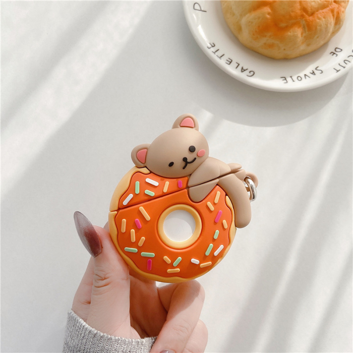 Donut Bear Airpod Case Cover by Veasoon