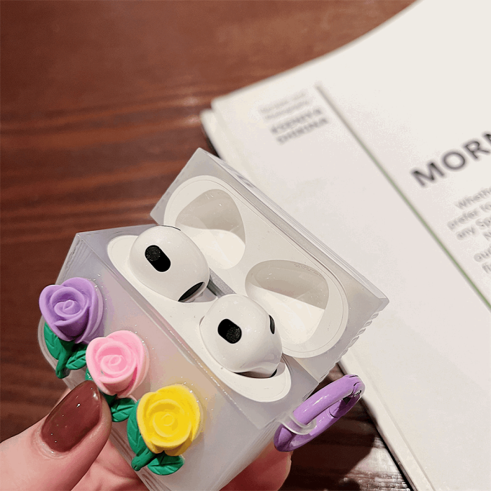 3D Roses Airpod Case Cover by Veasoon