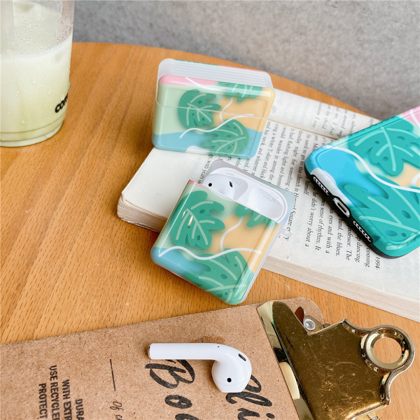 Pastel Plants Airpod Case Cover by Veasoon