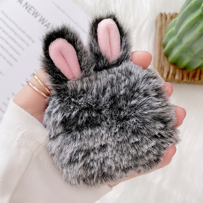 Fuzzy Bunny AirPod Case Cover (2 Colours) by Veasoon