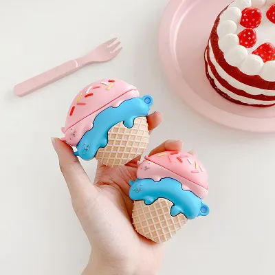 Ice Cream Cat Airpod Case Cover by Veasoon