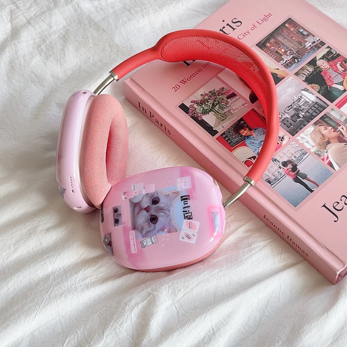 y2k Cat Photo Collage Headphone Covers by Veasoon