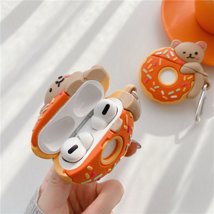 Donut Bear Airpod Case Cover by Veasoon