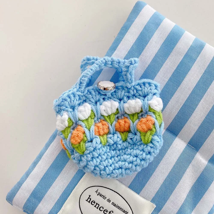 Knitted Tulip Bag AirPods Charger Case Cover (3 Colours) by Veasoon