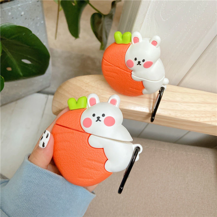 Carrot Bunny Airpod Case Cover by Veasoon
