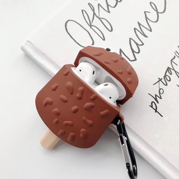 Chocolate Almond Ice Cream Airpod Case Cover by Veasoon