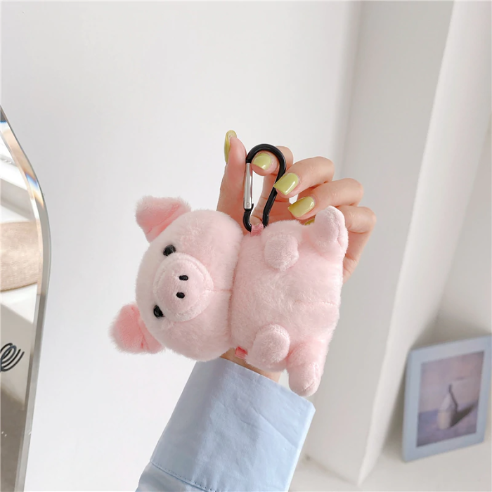 Plush Piglet Airpod Case Cover by Veasoon
