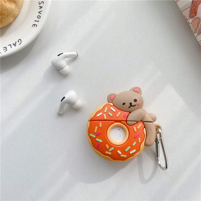 Donut Bear Airpod Case Cover by Veasoon