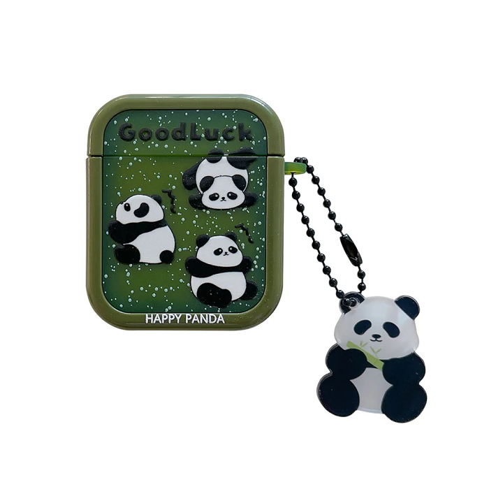 Lucky Panda Bear AirPods Charger Case Cover by Veasoon