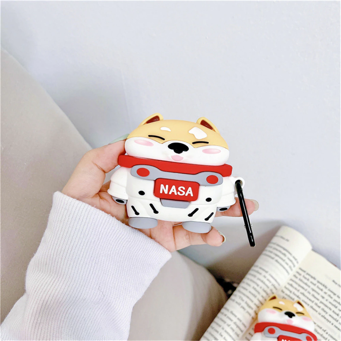 Shiba Inu Astronaut Airpod Case Cover by Veasoon