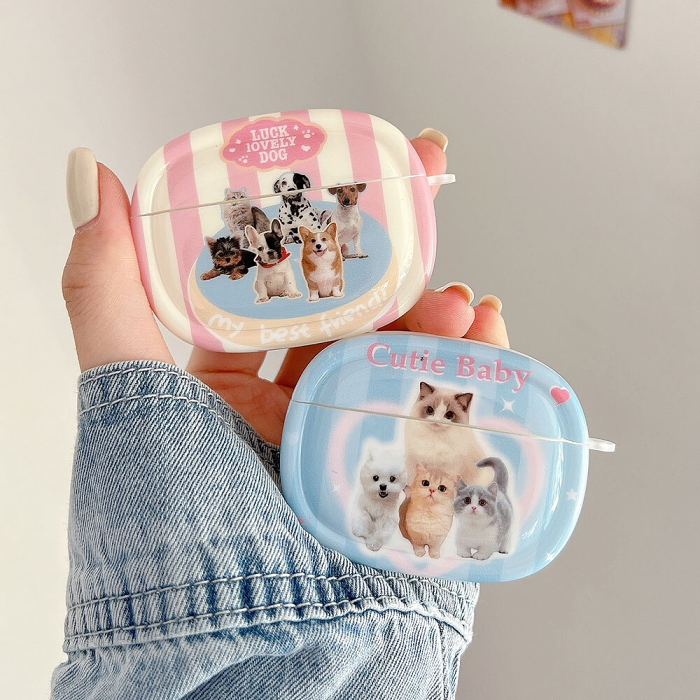 Y2k Kittens and Puppies AirPods Charger Case Covers (2 Designs) by Veasoon