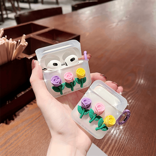 3D Roses Airpod Case Cover by Veasoon