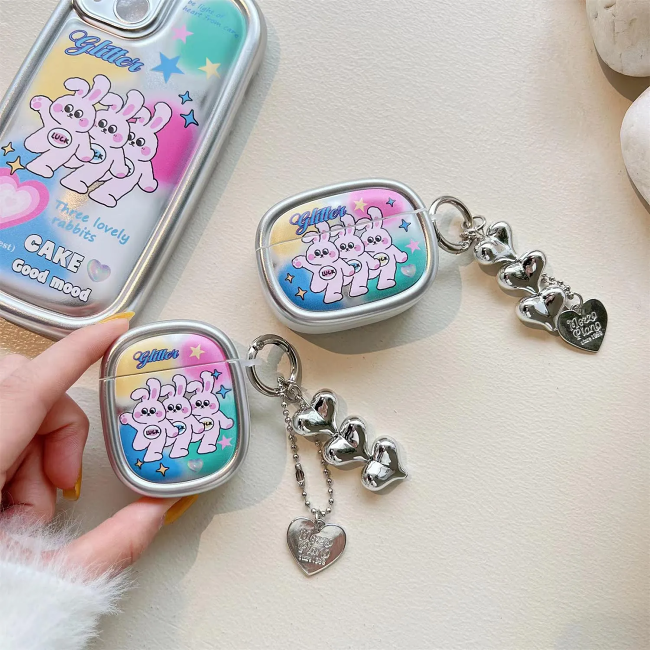 Dancing Rabbits AirPods Charger Case Cover by Veasoon