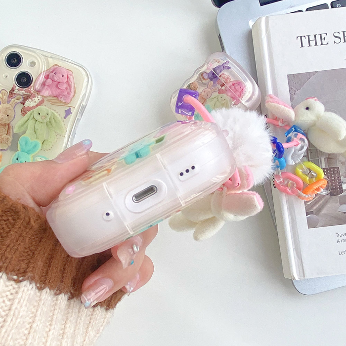 Toy Bunny AirPods Charger Case Cover by Veasoon