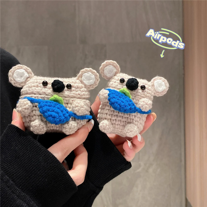 Crochet Koala AirPods Case Cover by Veasoon