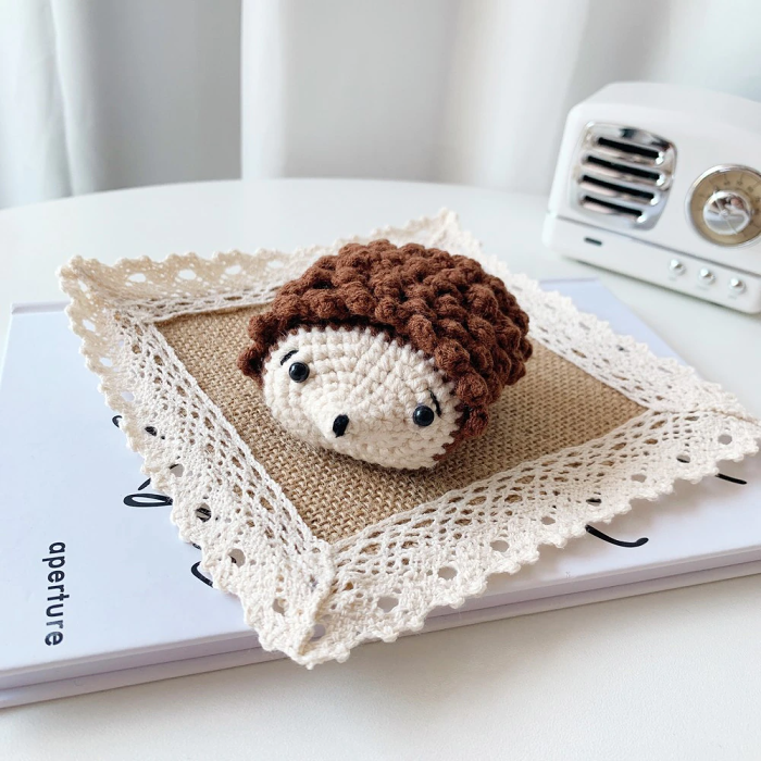 Knitted Hedgehog Airpod Case Cover by Veasoon
