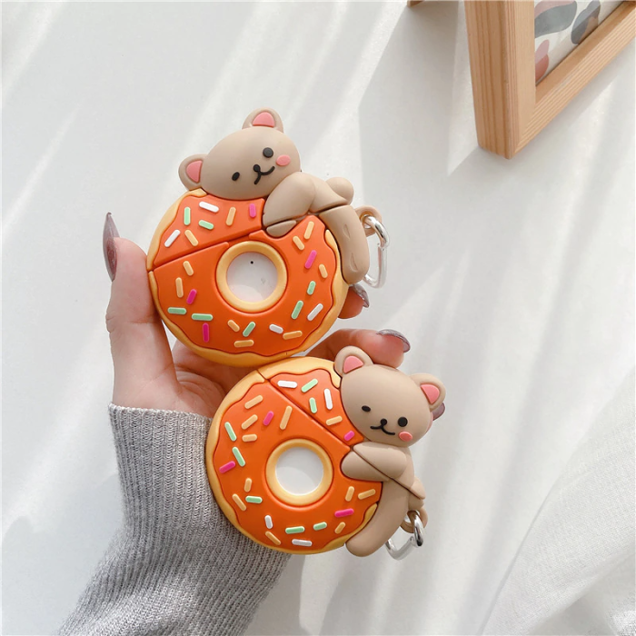 Donut Bear Airpod Case Cover by Veasoon