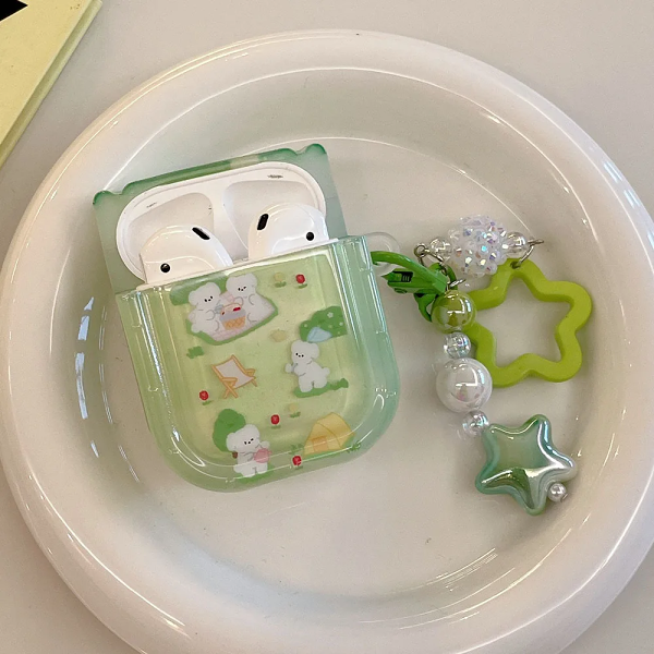 Kitty and Puppy Picnic AirPods Charger Case Cover (2 Designs) by Veasoon