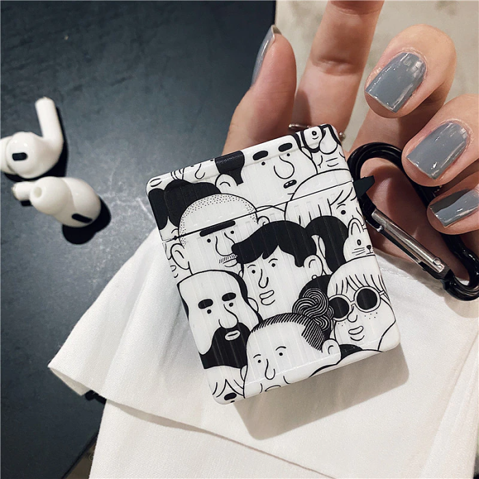 Face Pattern Airpod Case Cover by Veasoon
