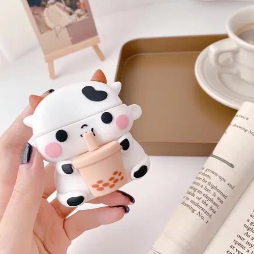 Bubbly Boba Cow Airpods Case (1&2&Pro) by Veasoon