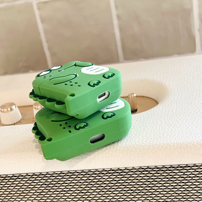 Green Dinosaur AirPod Case Cover by Veasoon