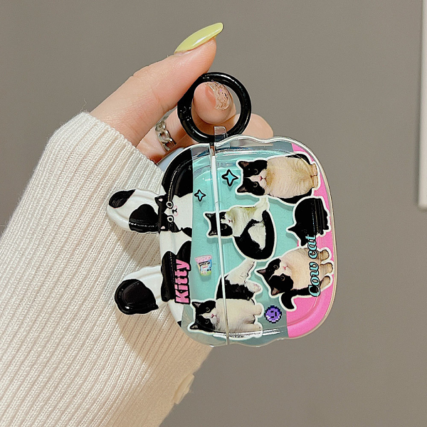 Cute Cat Collage AirPods Charger Case Cover With Ears (2 Designs) by Veasoon