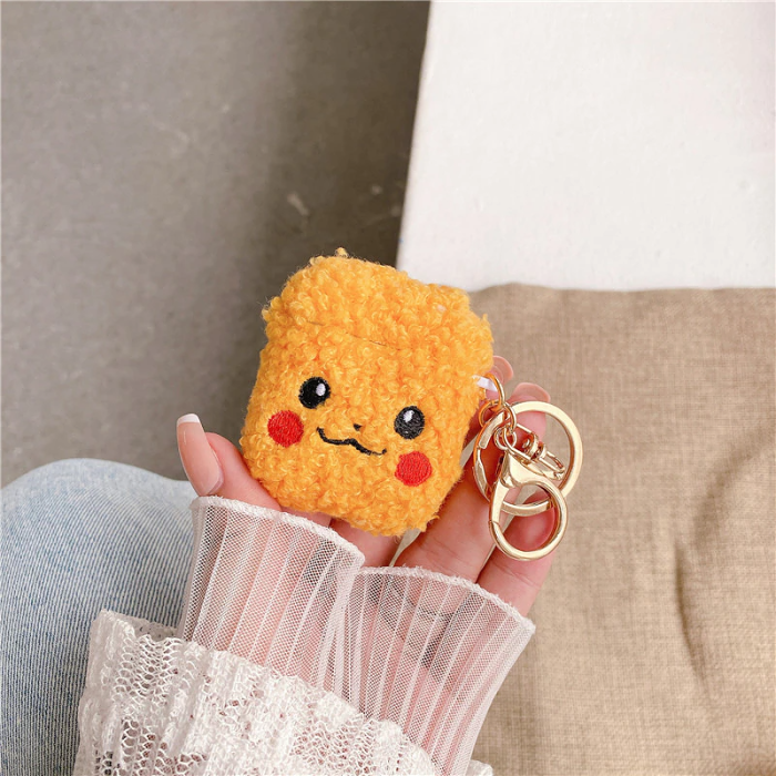 Fluffy Pikachu Airpod Case Cover by Veasoon