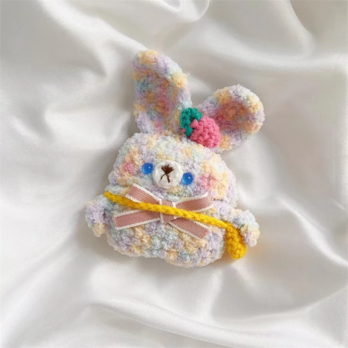 Pastel Soft Teddy Bear/Bunny Face Airpod Case Cover (2 Designs) by Veasoon