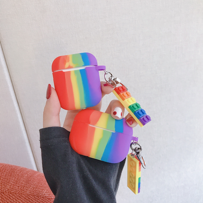 Rainbow Airpod Case Cover by Veasoon