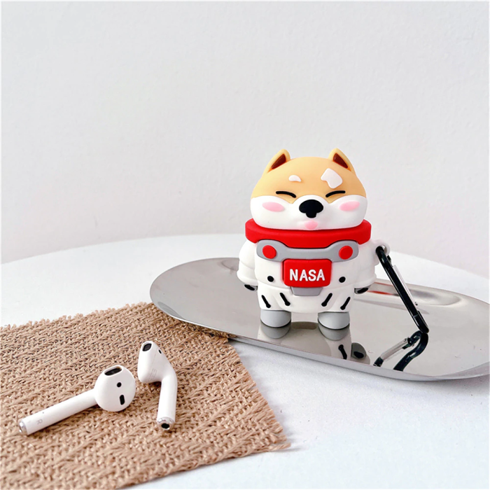 Shiba Inu Astronaut Airpod Case Cover by Veasoon