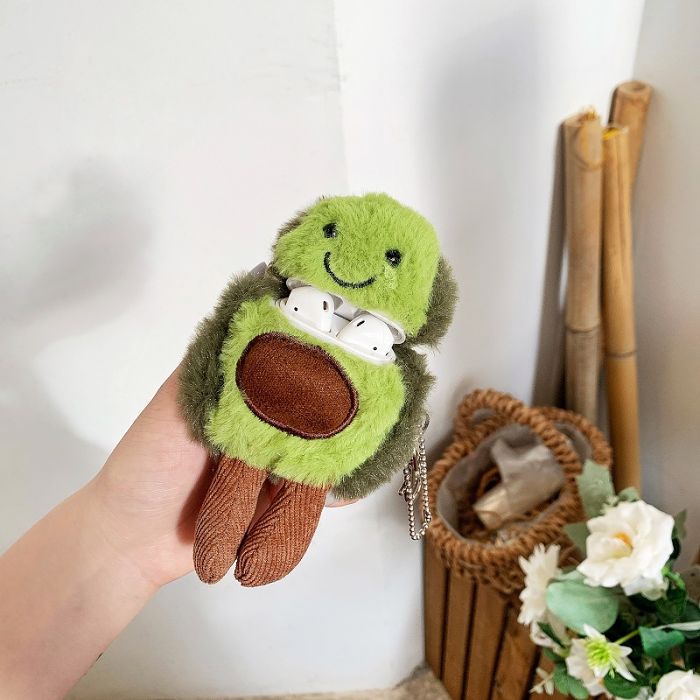 Plush Avocado Airpod Case Cover by Veasoon