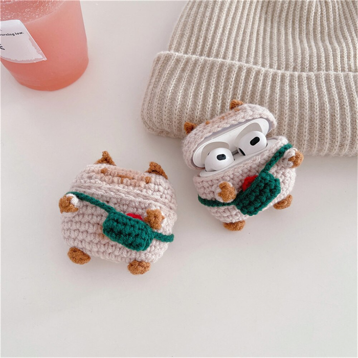 Knitted Kitten AirPods Case Cover by Veasoon