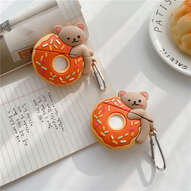 Donut Bear Airpod Case Cover by Veasoon