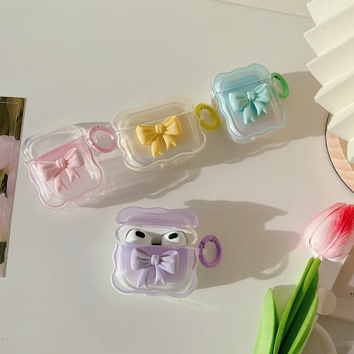 Pastel Bows AirPods Charger Case Cover (4 Colours) by Veasoon