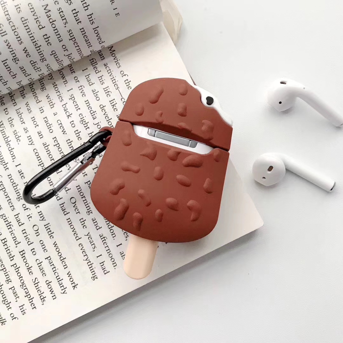 Chocolate Almond Ice Cream Airpod Case Cover by Veasoon