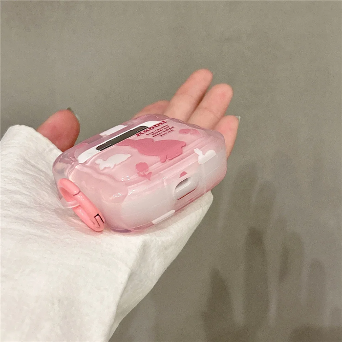 Pink Rabbit AirPods Charger Case Cover by Veasoon