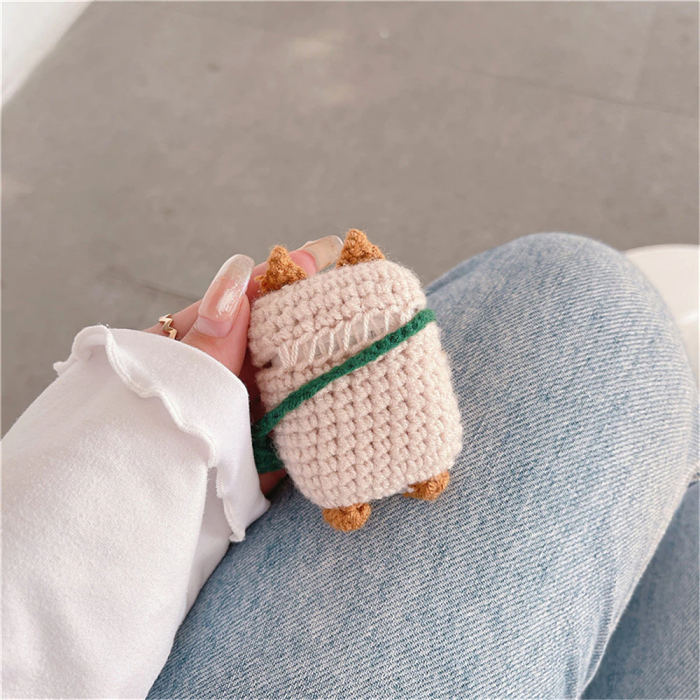 Knitted Kitten AirPods Case Cover by Veasoon