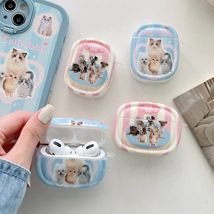 Y2k Kittens and Puppies AirPods Charger Case Covers (2 Designs) by Veasoon
