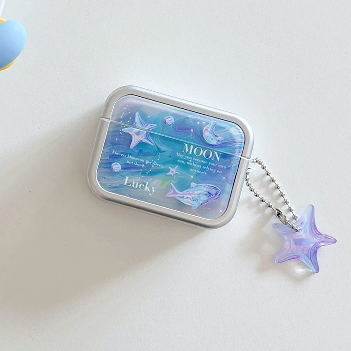 Ocean Theme AirPods Case Cover Wth Charm Strap by Veasoon