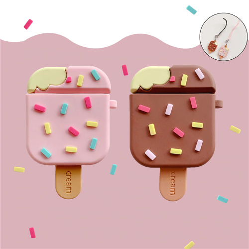Rainbow Sprinkle Ice Cream Airpod Case Cover (2 Designs) by Veasoon