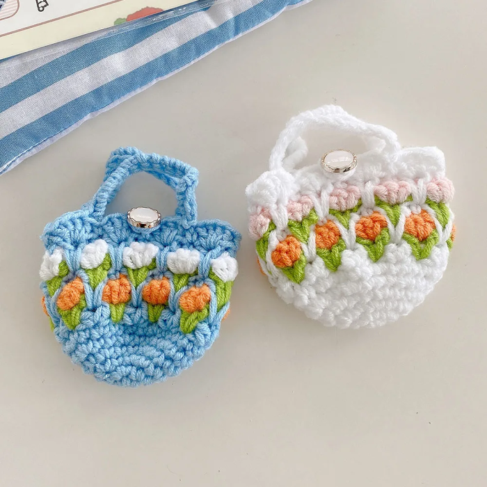 Knitted Tulip Bag AirPods Charger Case Cover (3 Colours) by Veasoon