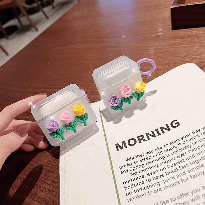 3D Roses Airpod Case Cover by Veasoon