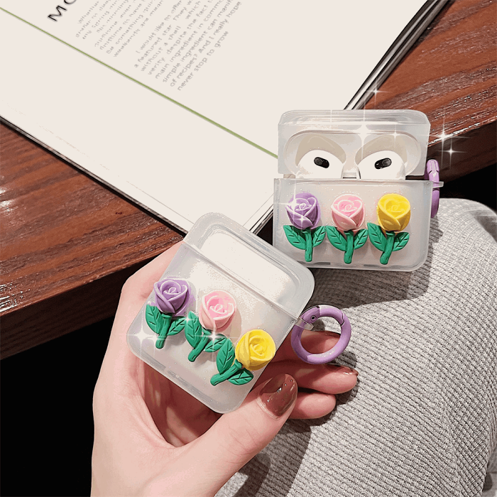 3D Roses Airpod Case Cover by Veasoon