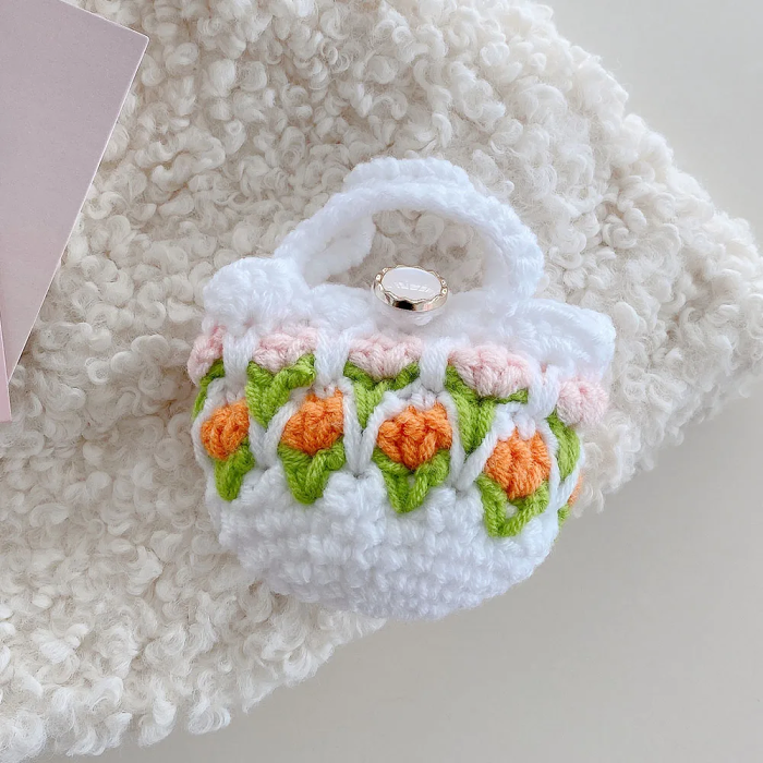 Knitted Tulip Bag AirPods Charger Case Cover (3 Colours) by Veasoon